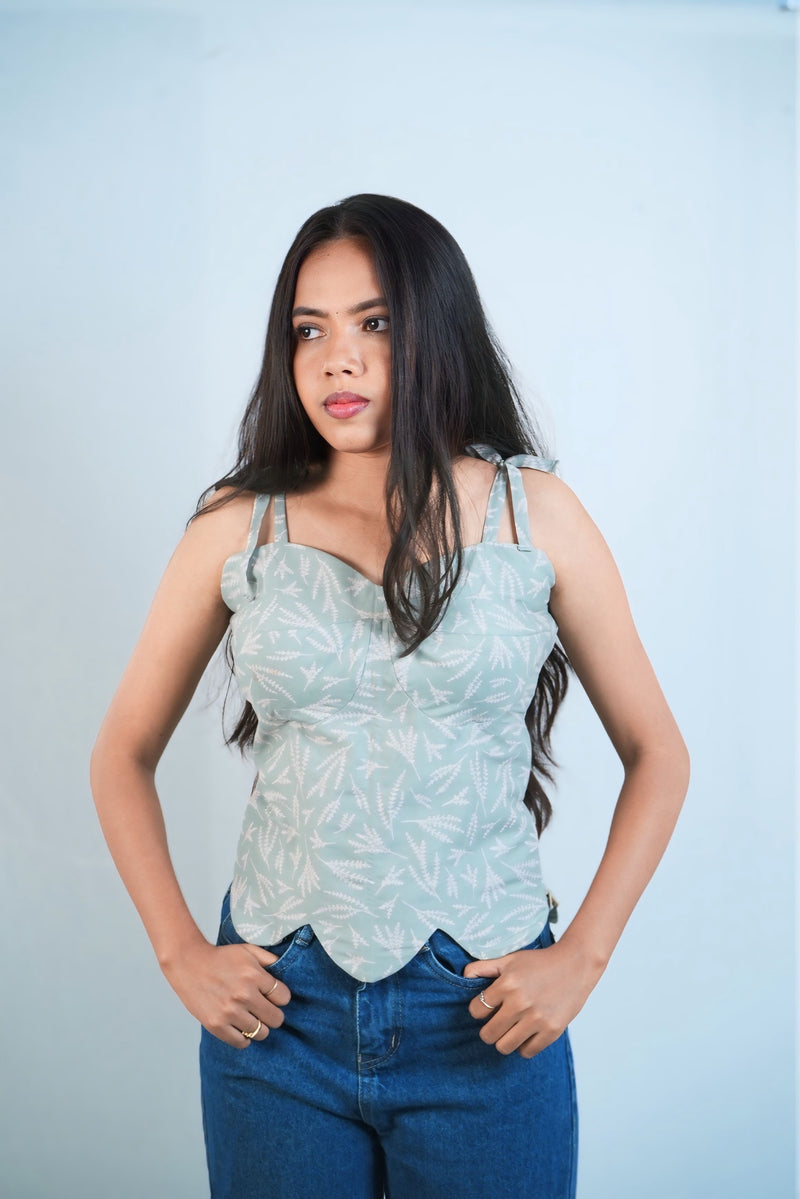The Sweetheart Camisole with Botanical Print